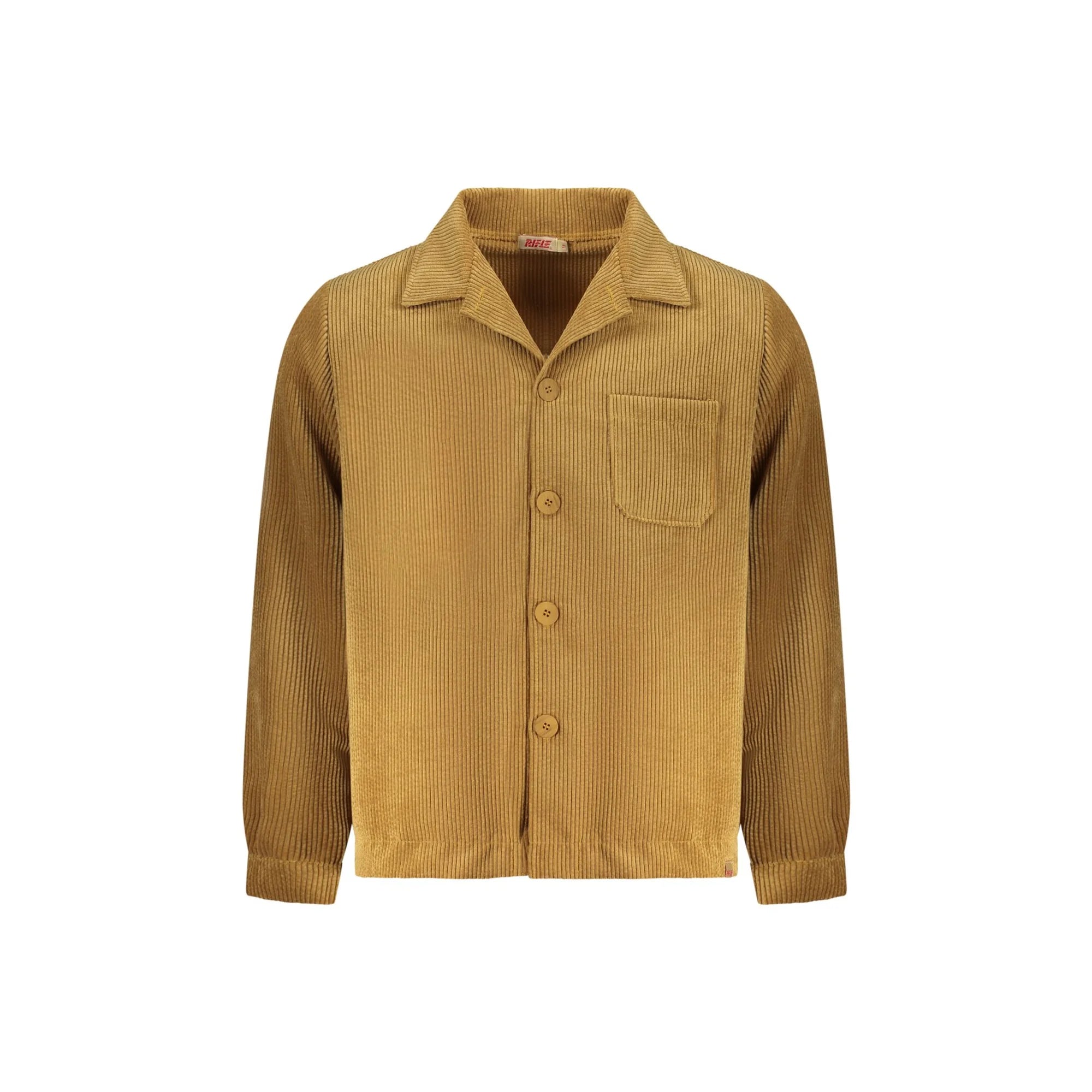 Rifle Camicia Maniche Lunghe Uomo Marrone Velluto Logo Camicie - foto prodotto